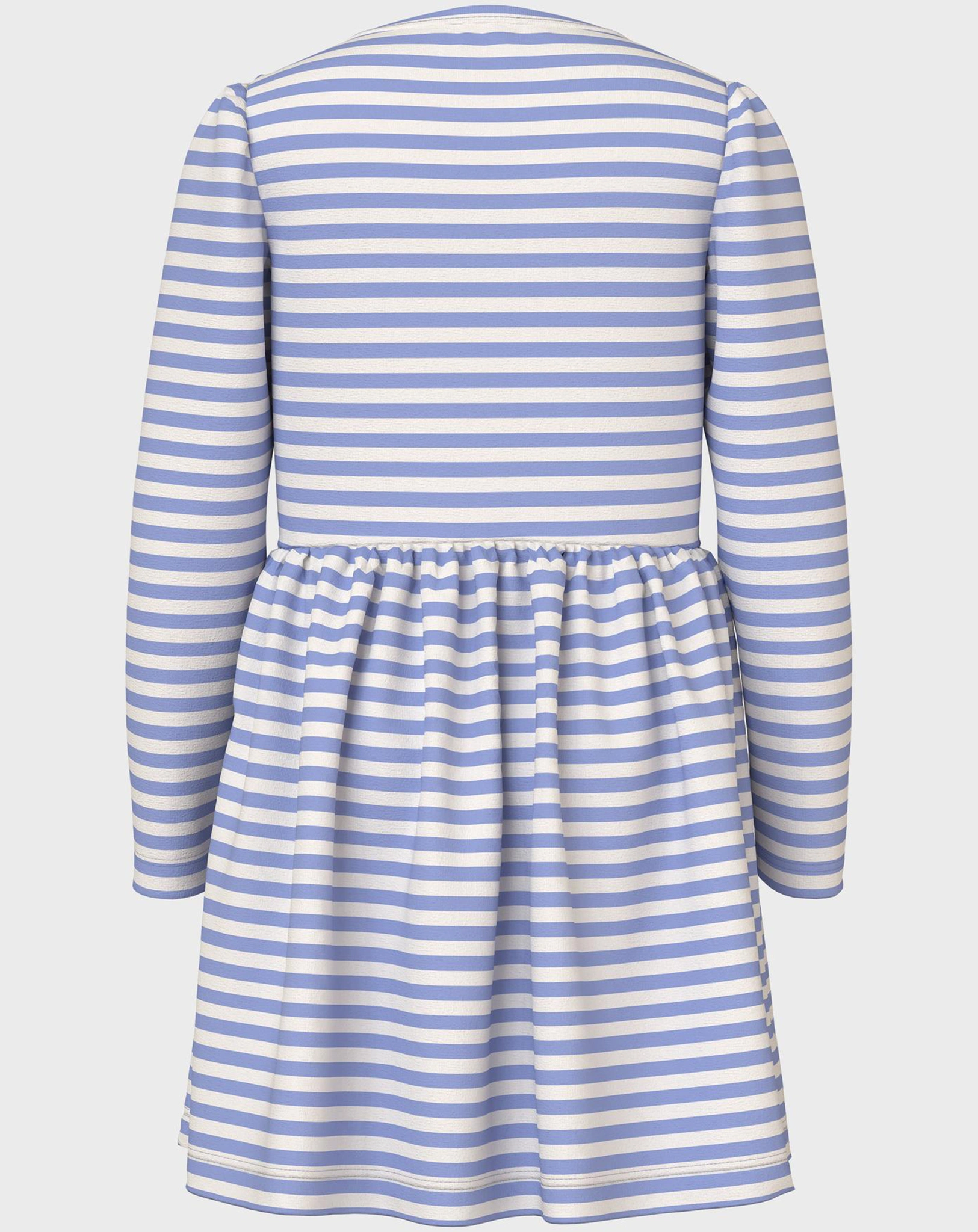 Langarm-Kleid NMFVALENTINA STRIPES in lila/weiß