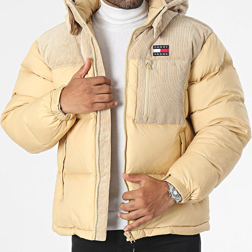 Doudoune Capuche Cord Mix Alaska 7229 Beige