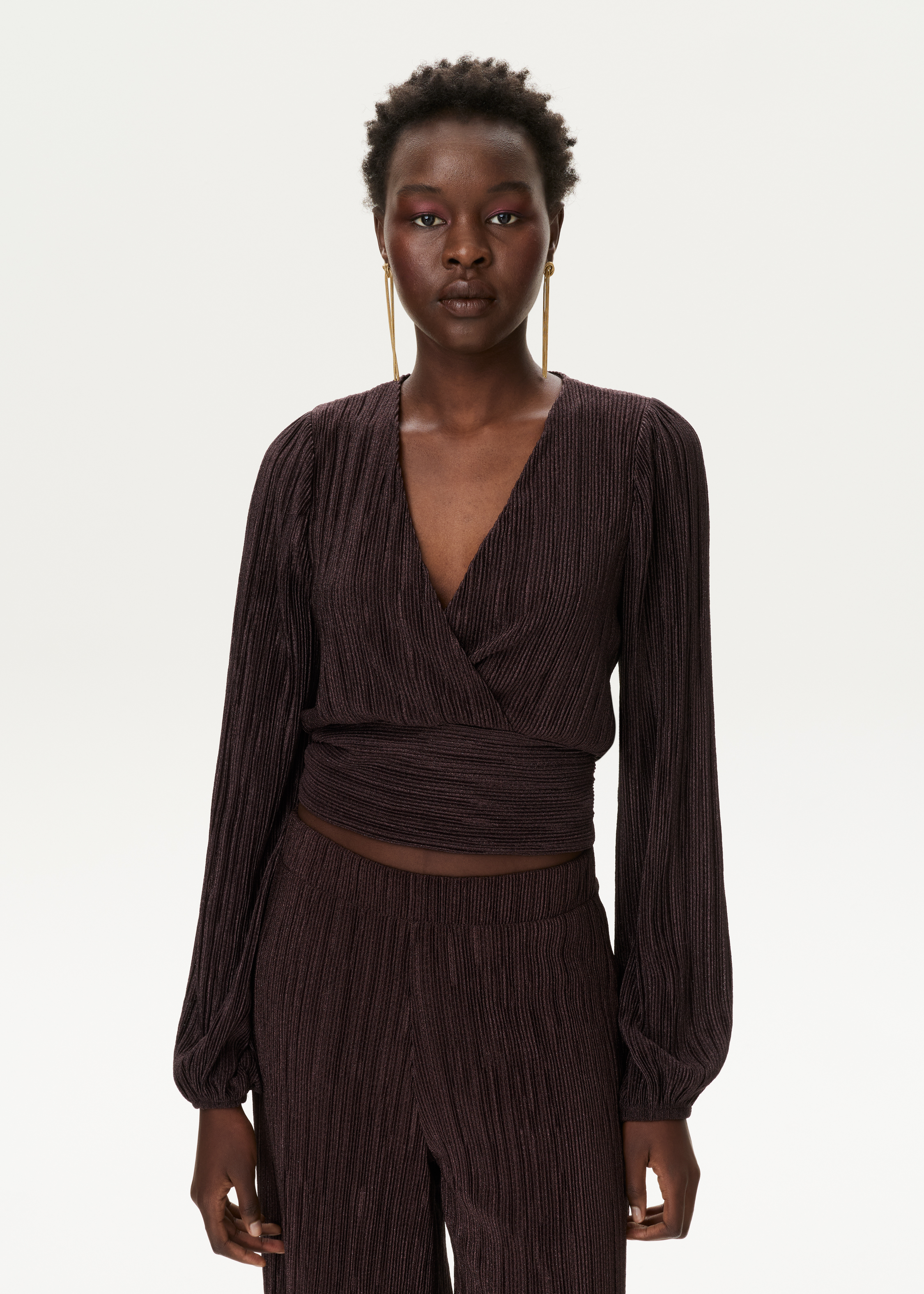 Lurex plissé top