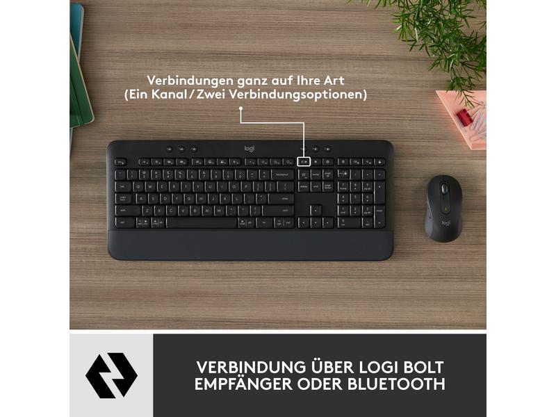 Logitech Tastatur-Maus-Set MK650 Combo for Business Kabelloses Tastatur-Maus-Set für Unternehmen