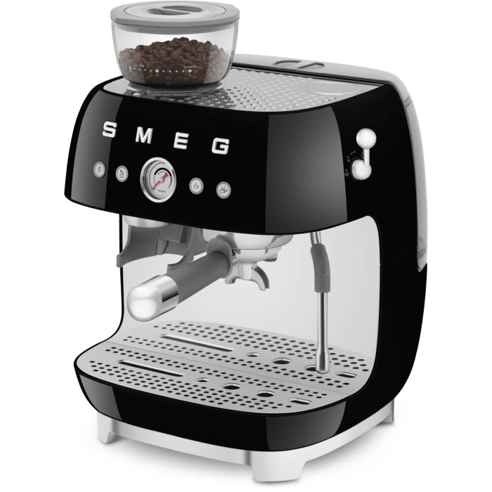 SMEG Espressomaschine mit Mahlwerk 50's Style EGF03BLEU Schwarz