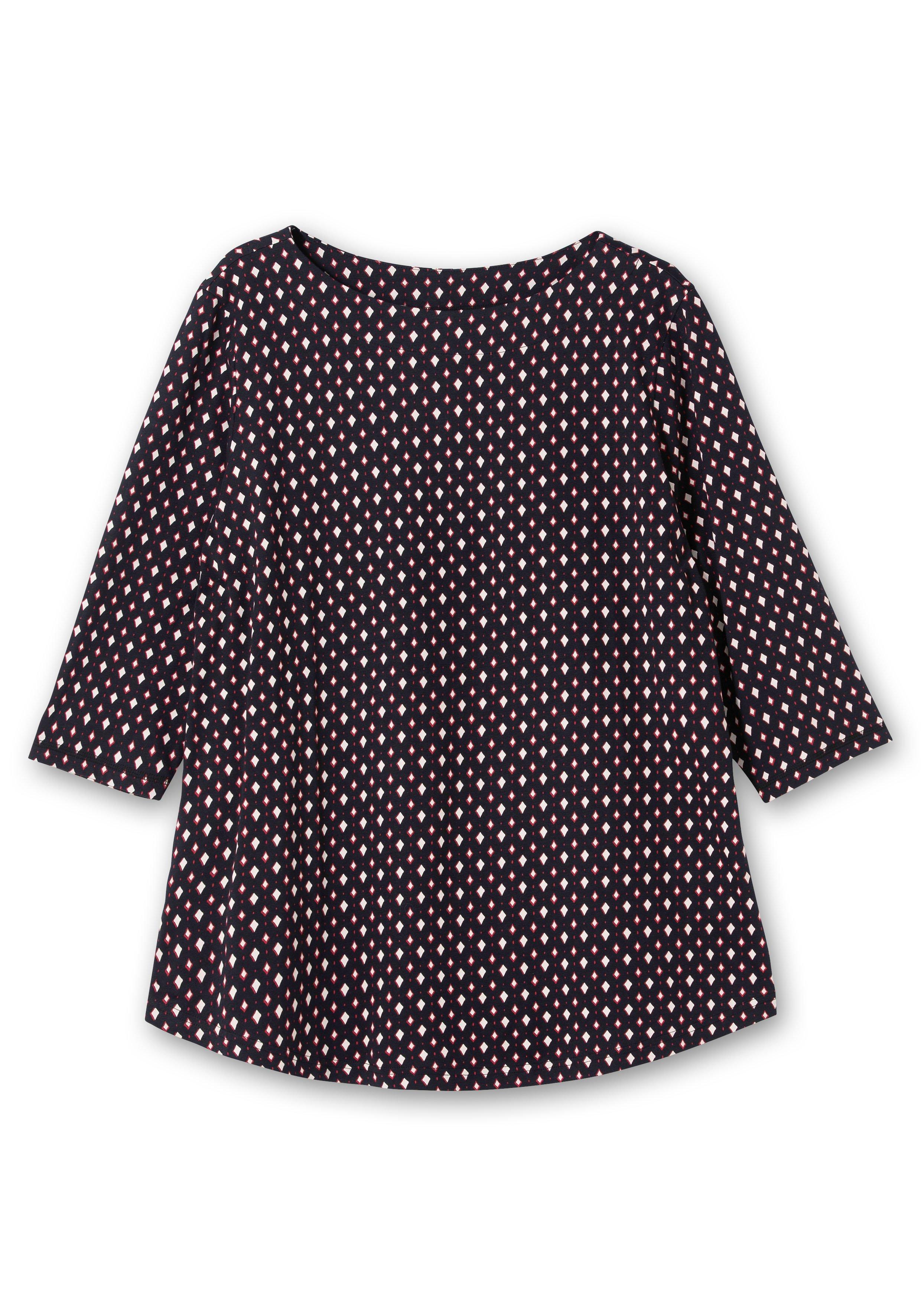Shirt mit 3/4-Arm und grafischem Minimalprint