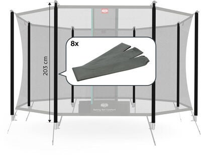BERG Reservedel Safety Net Comfort Stolpepolstring 203 cm, 8 stk