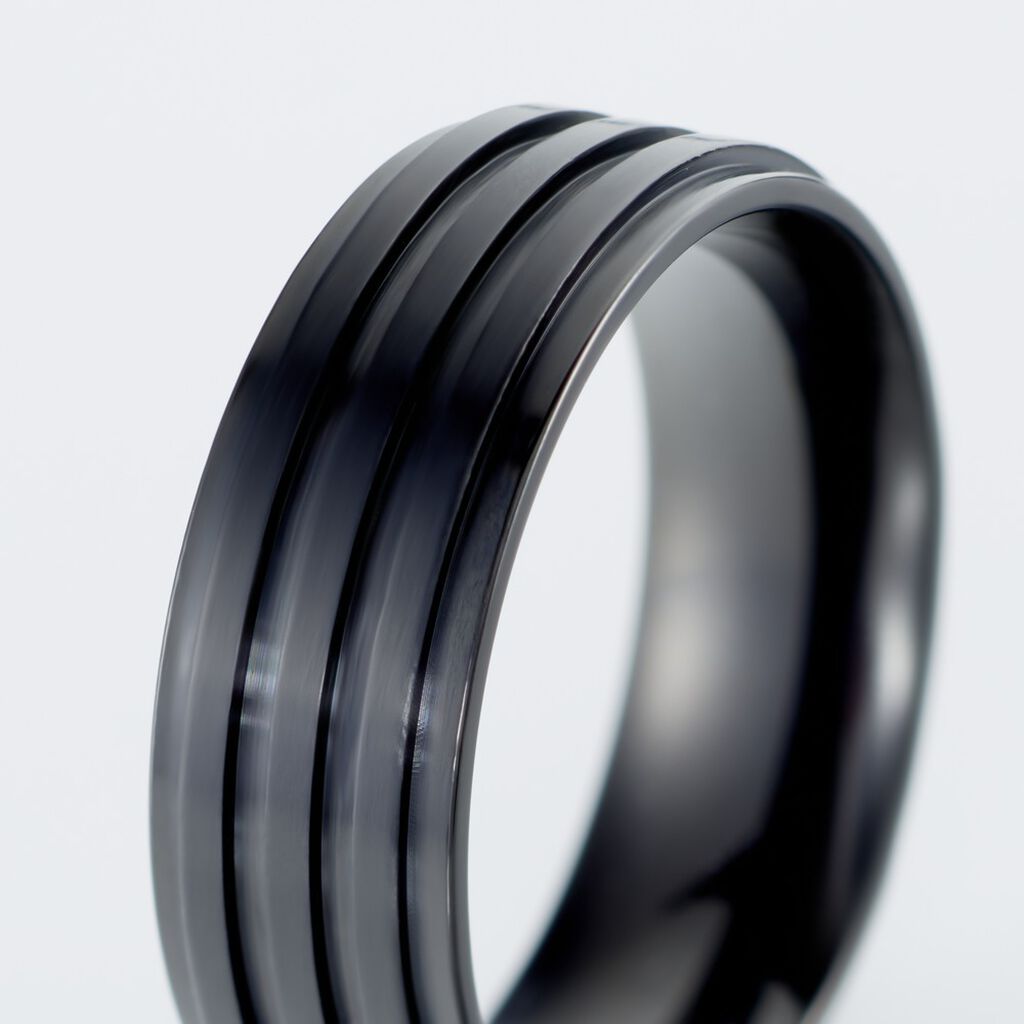 Bague Rico Acier Noir