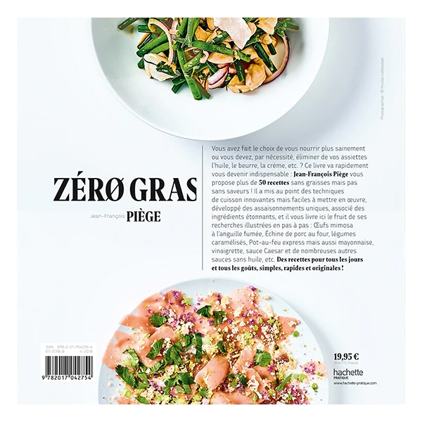 Livre de cuisine zéro gras Hachette pratique