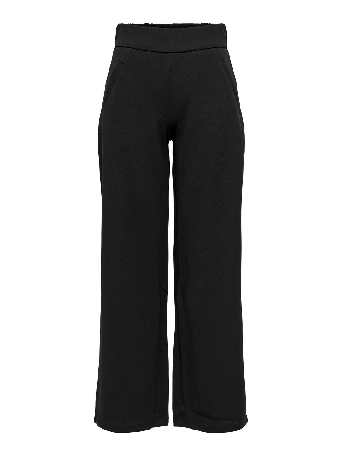 JDYLOUISVILLE Hohe Taille Weiter Beinschnitt Hose mit weitem Beinschnitt Black