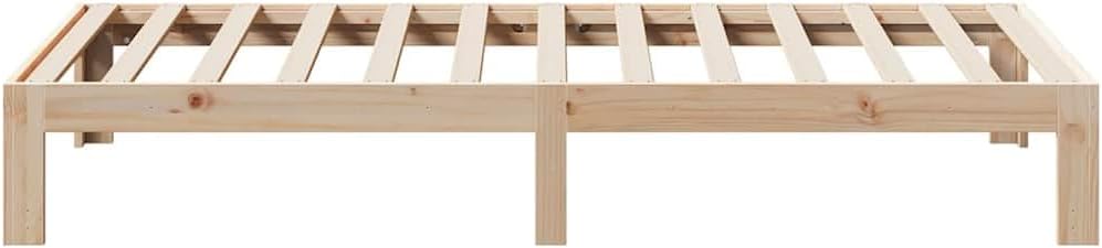 vidaXL Massivholzbett ohne Matratze 80x200 cm Kiefernholz, Bettrahmen, Schlafzimmerbett, Doppelbett, Schlafzimmermöbel, Bett, Holzbett, Massivholzbett