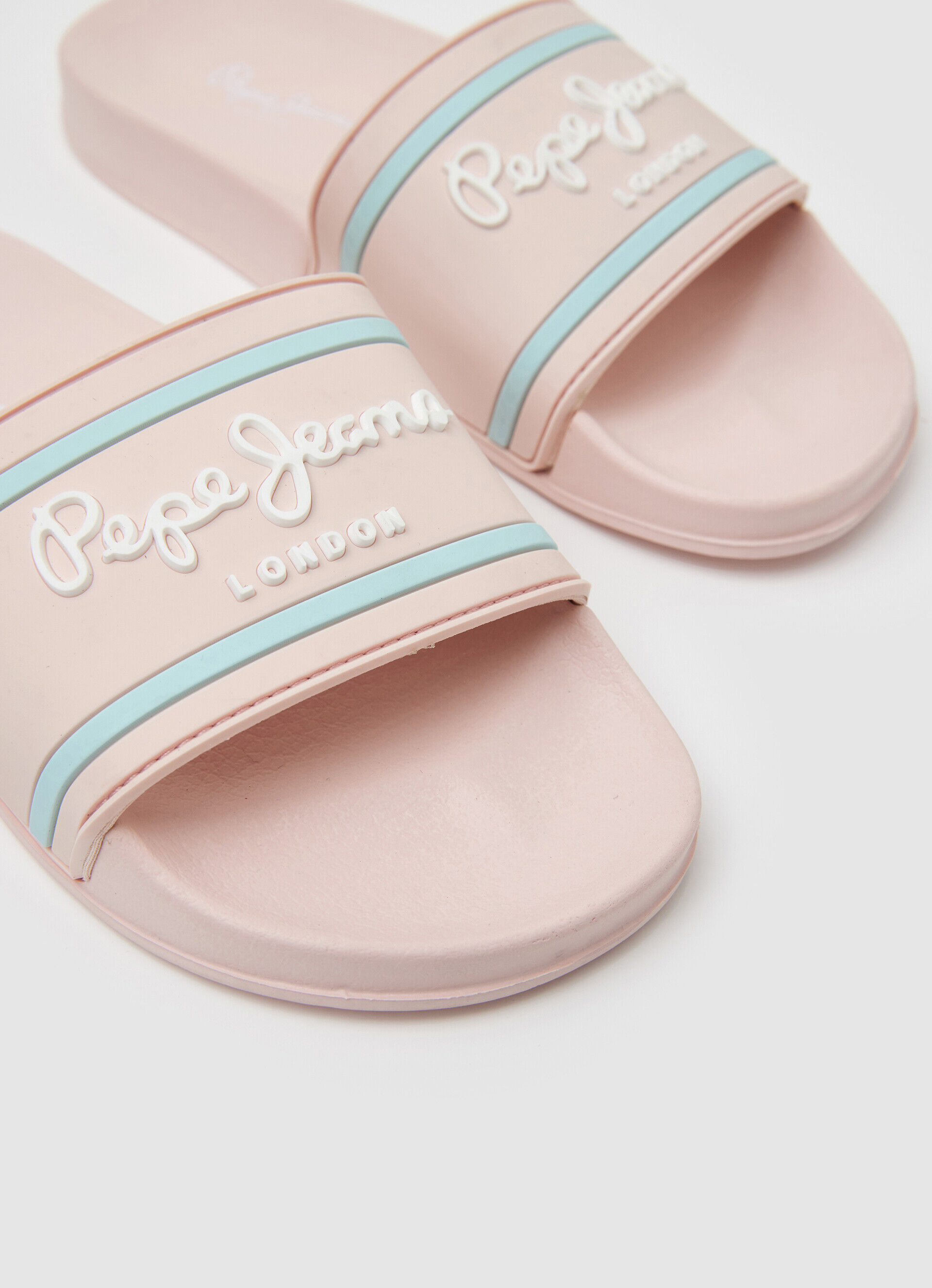 Chinelo de praia com logo SLIDER - rosa claro
