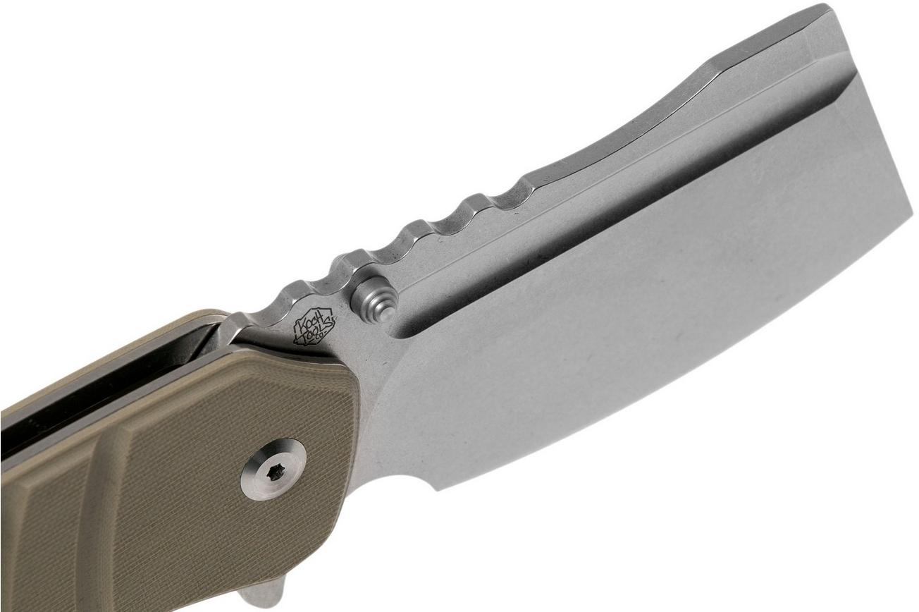 Kansept XL Korvid T1030A5 Satin, Sand G10 zakmes, Justin Koch design