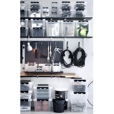 SmartStore Boîte de rangement CLASSIC 1 L, clips: noir