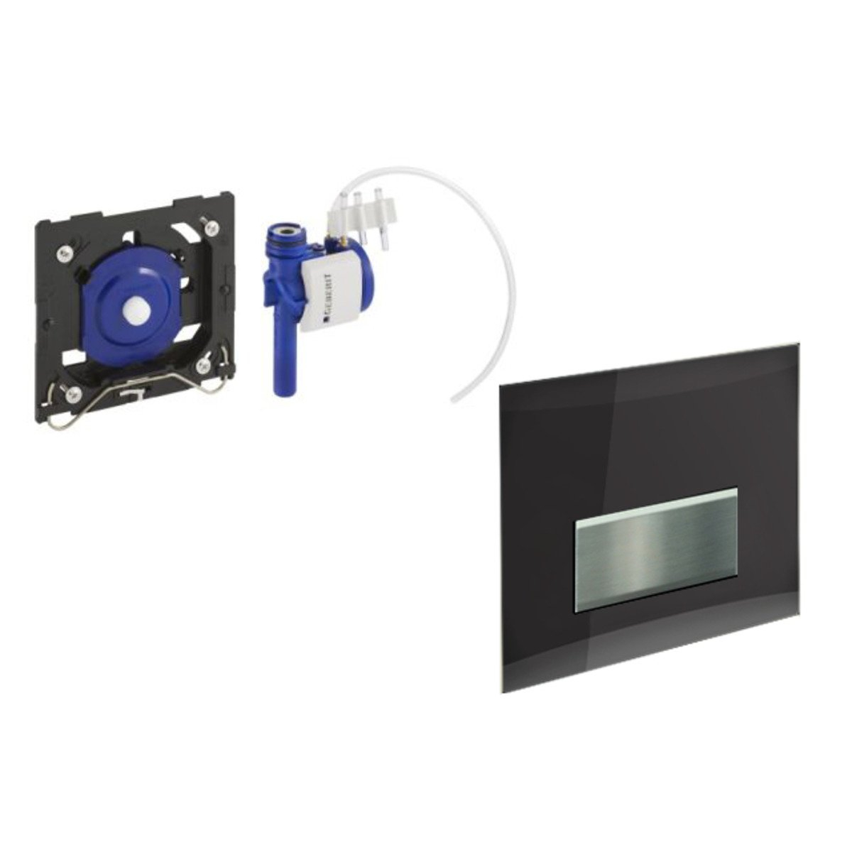 Geberit type 50 Square urinoir bedieningsplaat pneumatisch rookglas