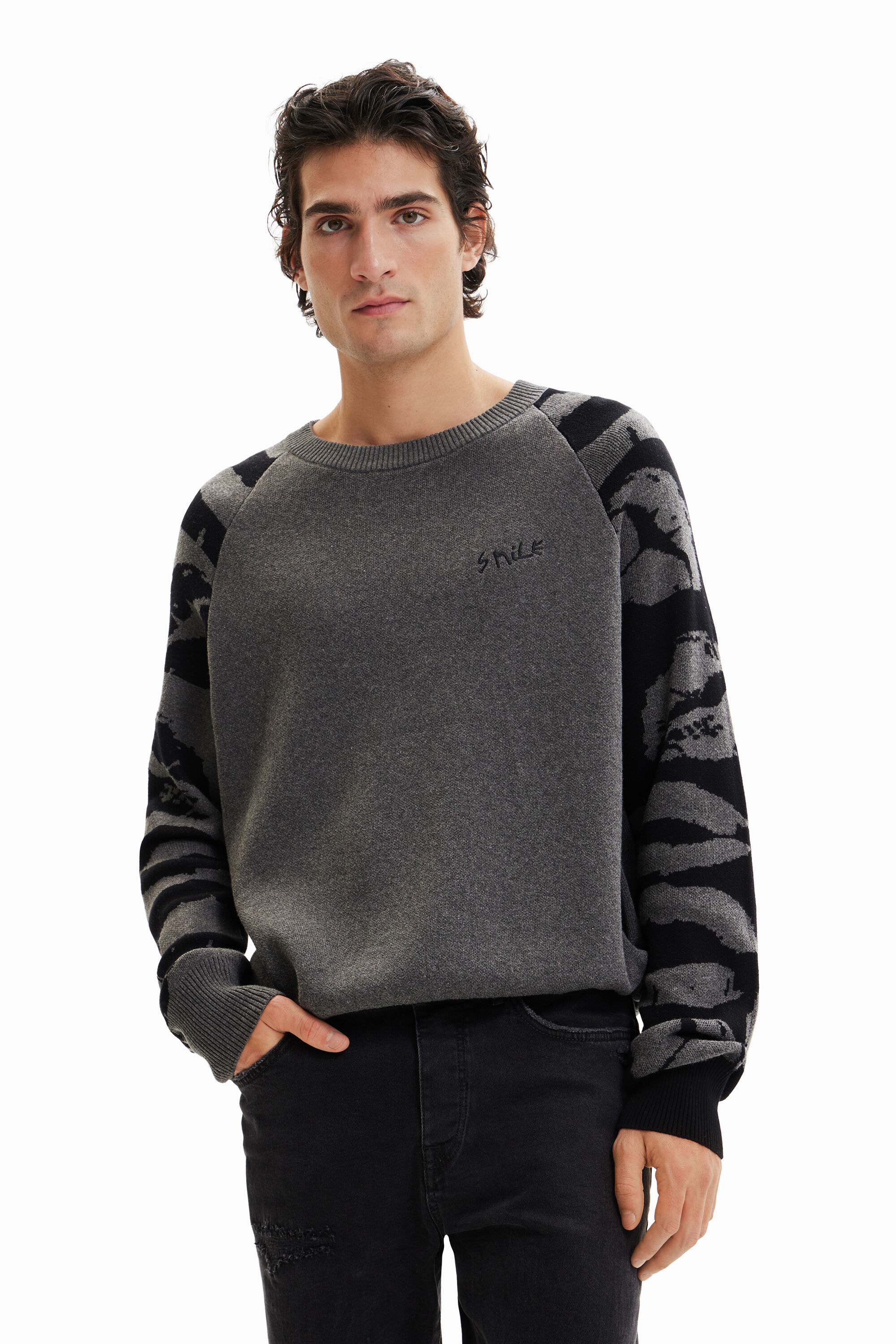 Pull jacquard animal print