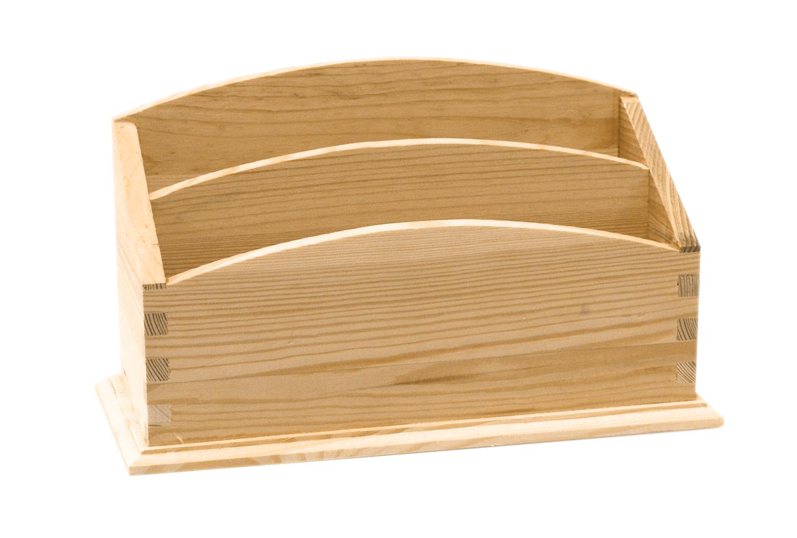RANGE COURRIER BOIS 25 X 15.5 X 12 CM