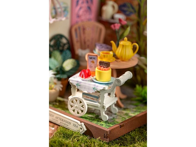 RoboTime Bausatz Eleganter Teegarten 3D-Puzzle aus lasergeschnittenen Holzteilen