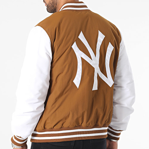 Veste Teddy MLB Lifestyle Varsity New York Yankees 60416305 Camel Blanc