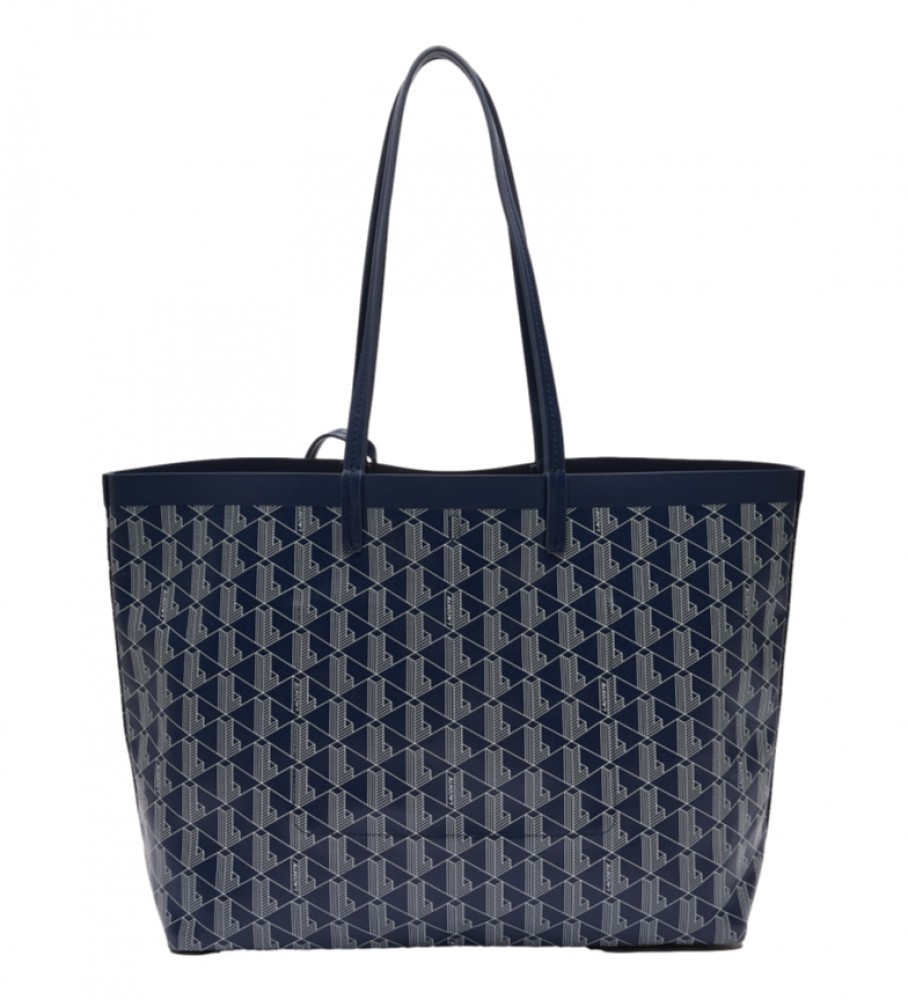 Sacola de compras Lacoste azul marinho