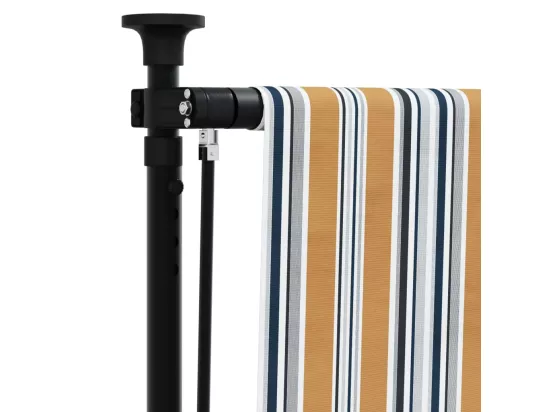 Store roulant d'extérieur jaune et blanc 200x270 cm tissu acier