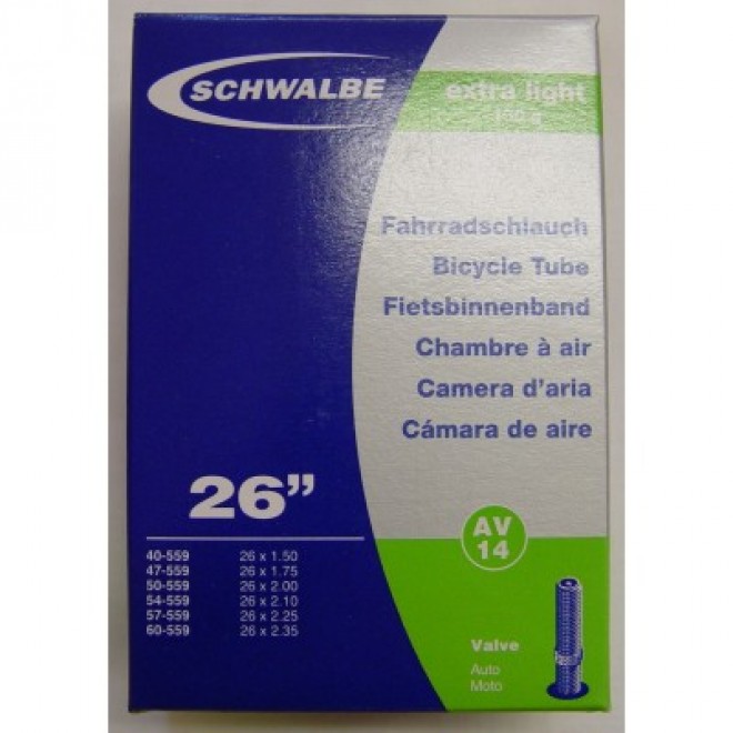 Schwalbe Slange 26x1,50-2,35 AV 40mm Extra Light