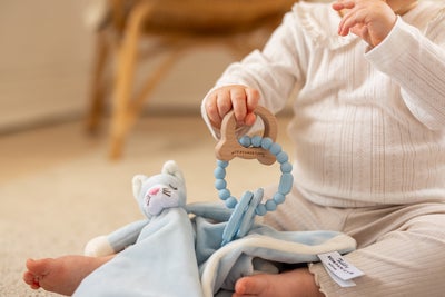 Teddykompaniet  Silikon & tre Bitering, Teal