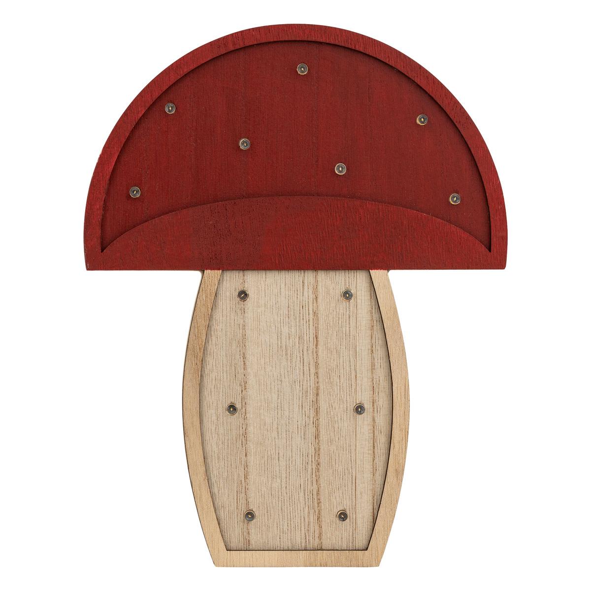LAMPE BOIS FORME CHAMPIGNON H.23CM