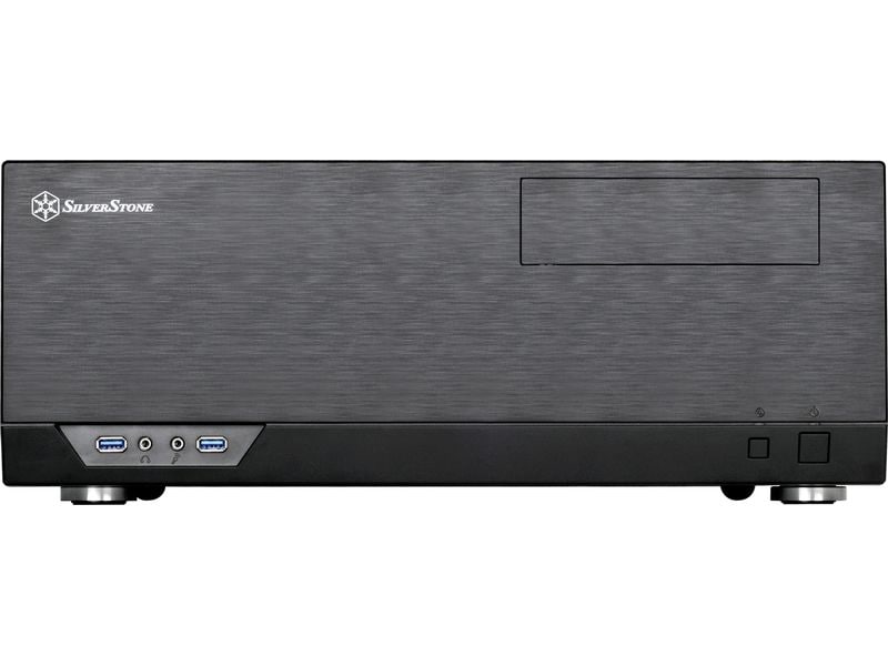 SilverStone PC-Gehäuse GD09B-C Kompaktes ATX-Desktop-Gehäuse mit vorinstalliertem 120-mm-Lüfter