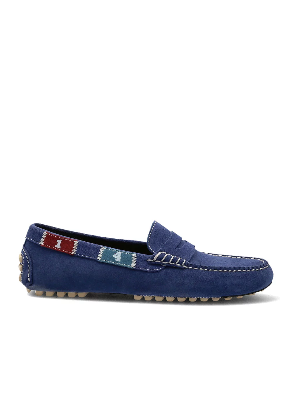 POLO DRIVER VELOURS BLEU