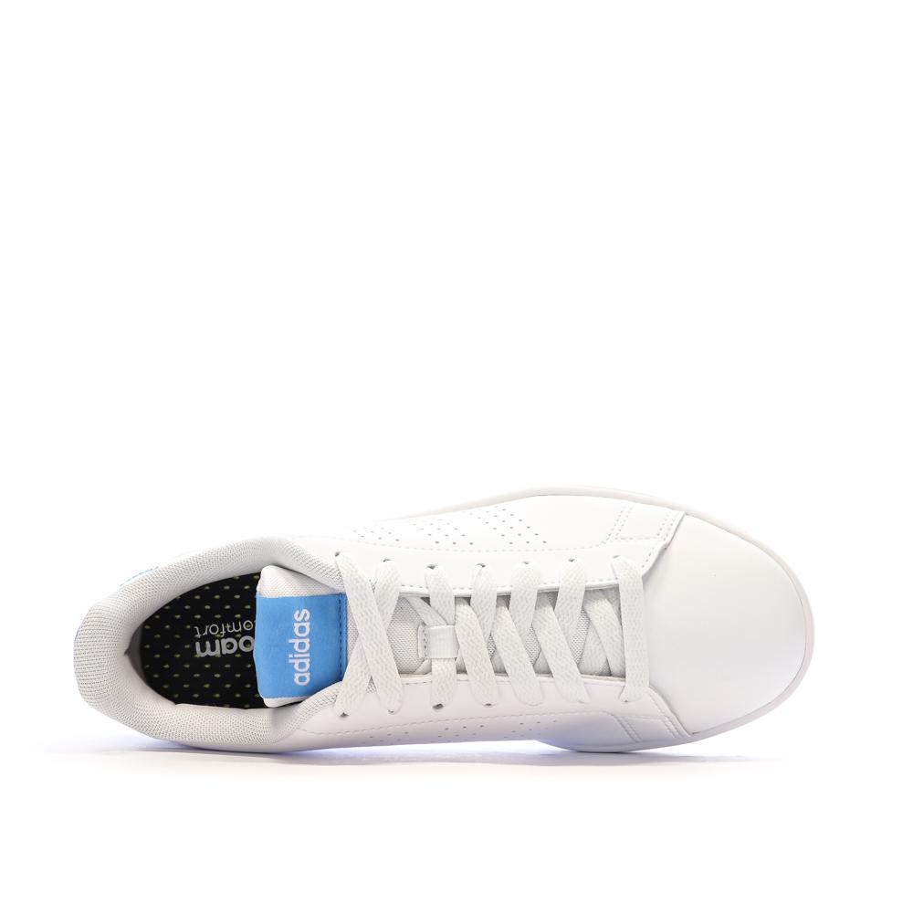 Adidas Baskets Blanches/Bleu Femme Adidas Advantage17