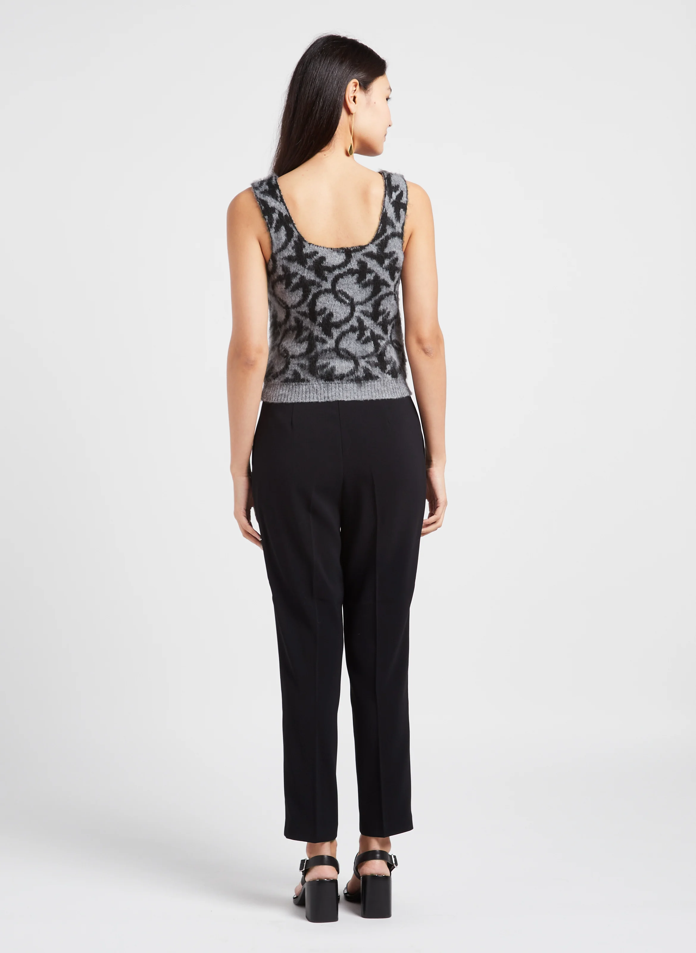 MUCCA - Top jacquard col v | Gris