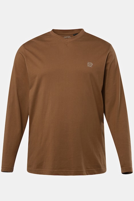 JP 1880 Langarmshirt, Basic, Langarm, V-Ausschnitt, bis 8 XL