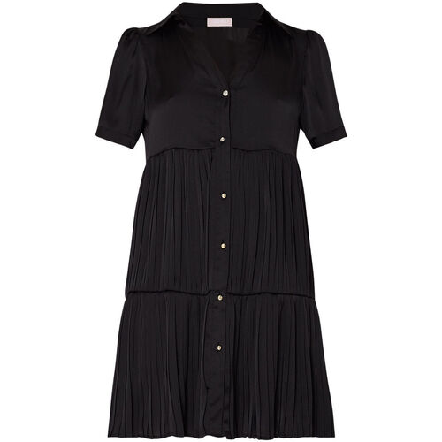 Liu Jo - Vestido camisero de raso Negro