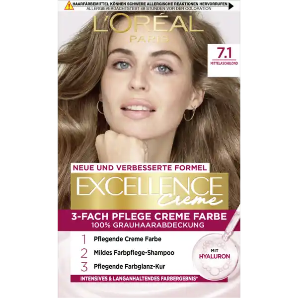 Crème Coloration 7.1 Mittelaschblond