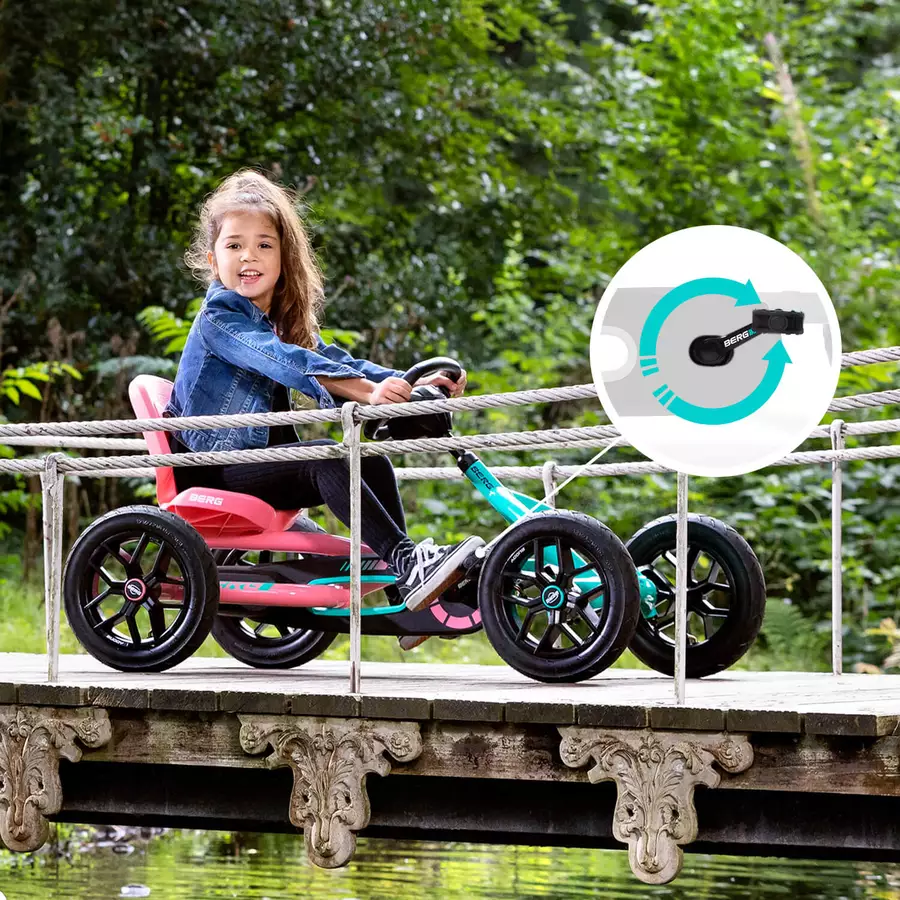 BERG Pedal Go-Kart Buddy Blue Set (inkl. Anhänger Blau und Anhängerkupplung)