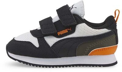 Puma R78 V Inf Sneaker, Puma White/Puma Black/Vibrant Orange