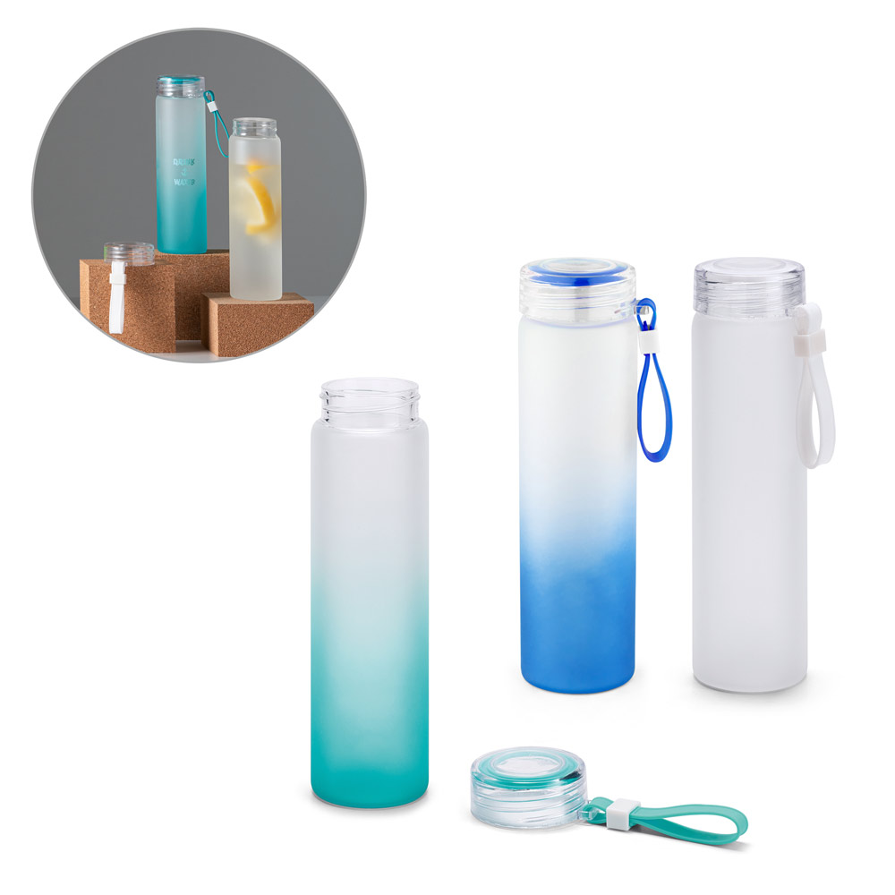 hi!dea 94669 - Bouteille en verre borosilicate et bouchon en AS 470 mL
