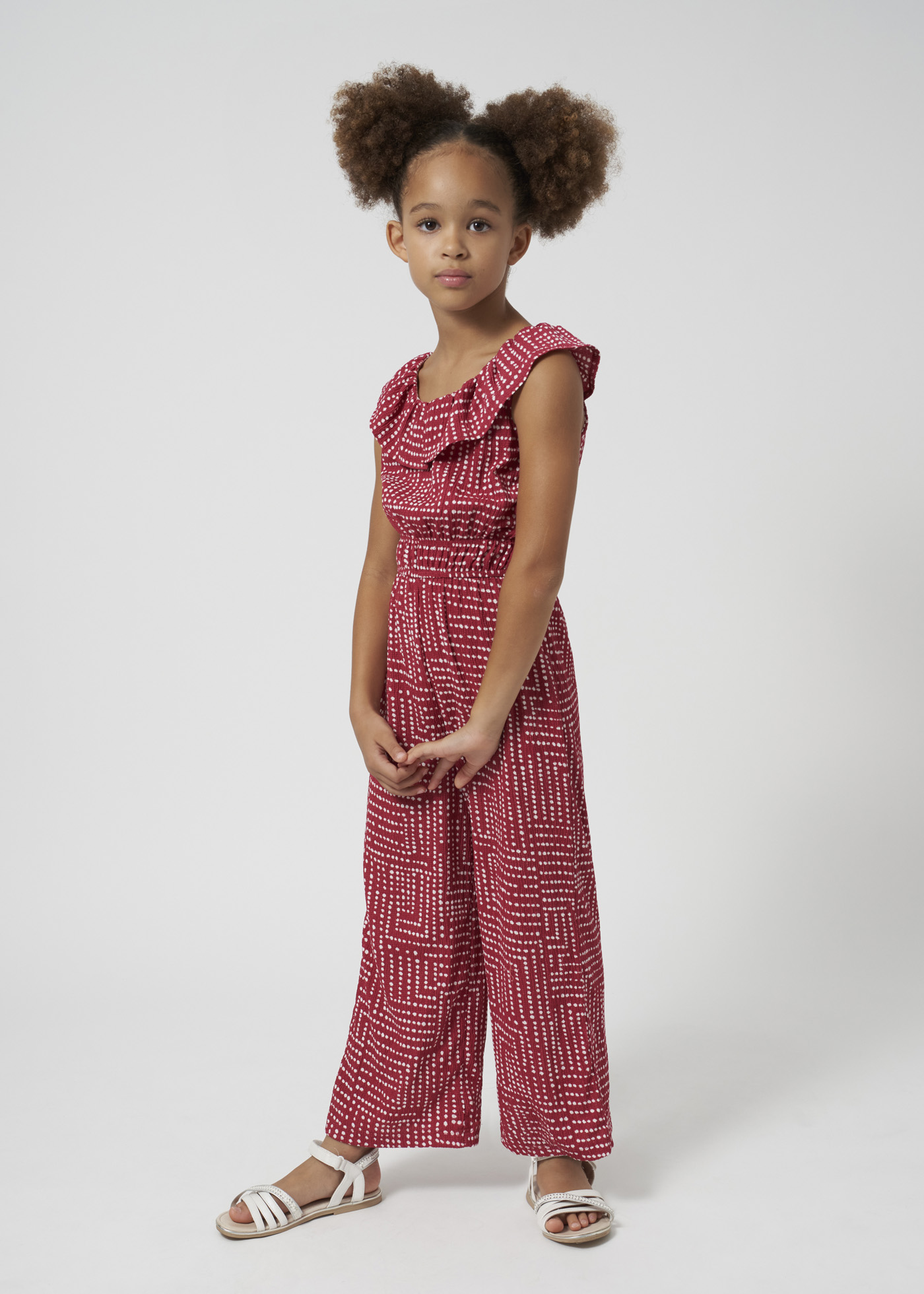 Macacão longo estampado para menina