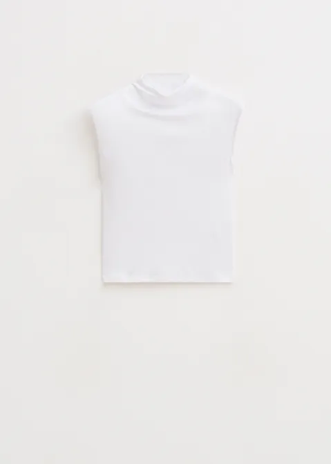 Top met hoge hals wit (WIT)