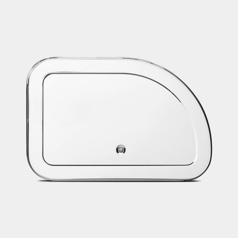 Broodtrommel met schuifdeksel, medium - Brilliant Steel
