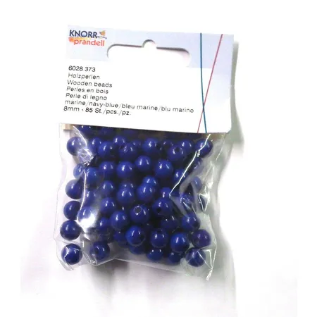 Knorr Prandell Holzperlen 8mm, marineblau, 85 Stück