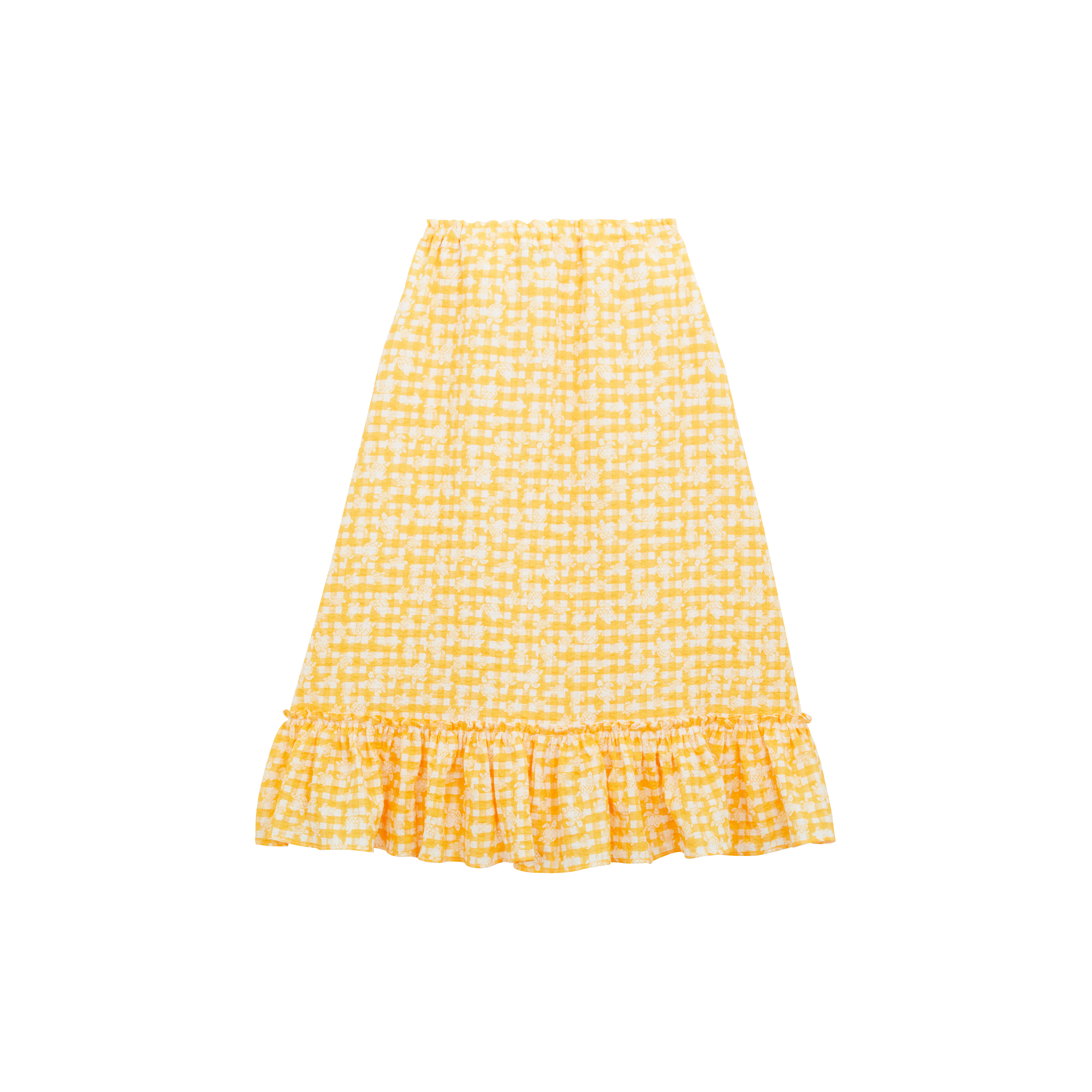 Jupe en coton fille Turtles Vichy
