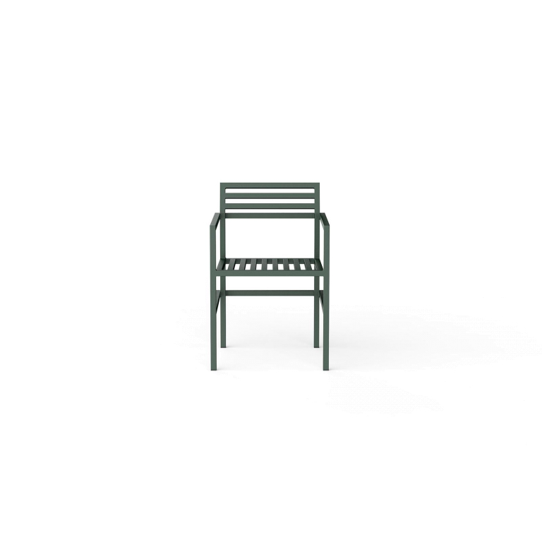 Nine 19 outdoors dining stoel met arm groen