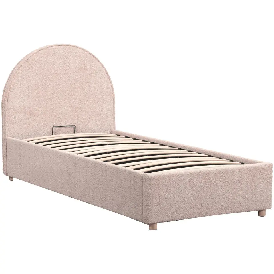 Vipack bed Moon met opbergruimte - roze - 90x200 cm
