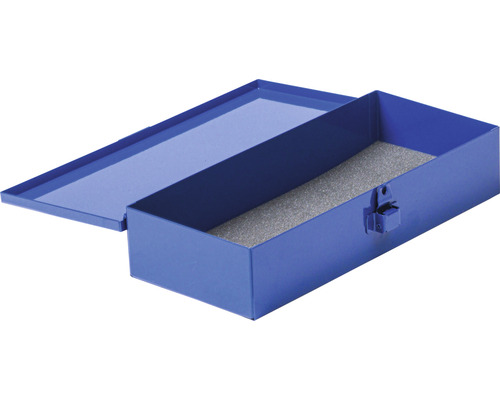 Stalen doos, industriële maat 1, 118 x 55 x 272 mm, blauw