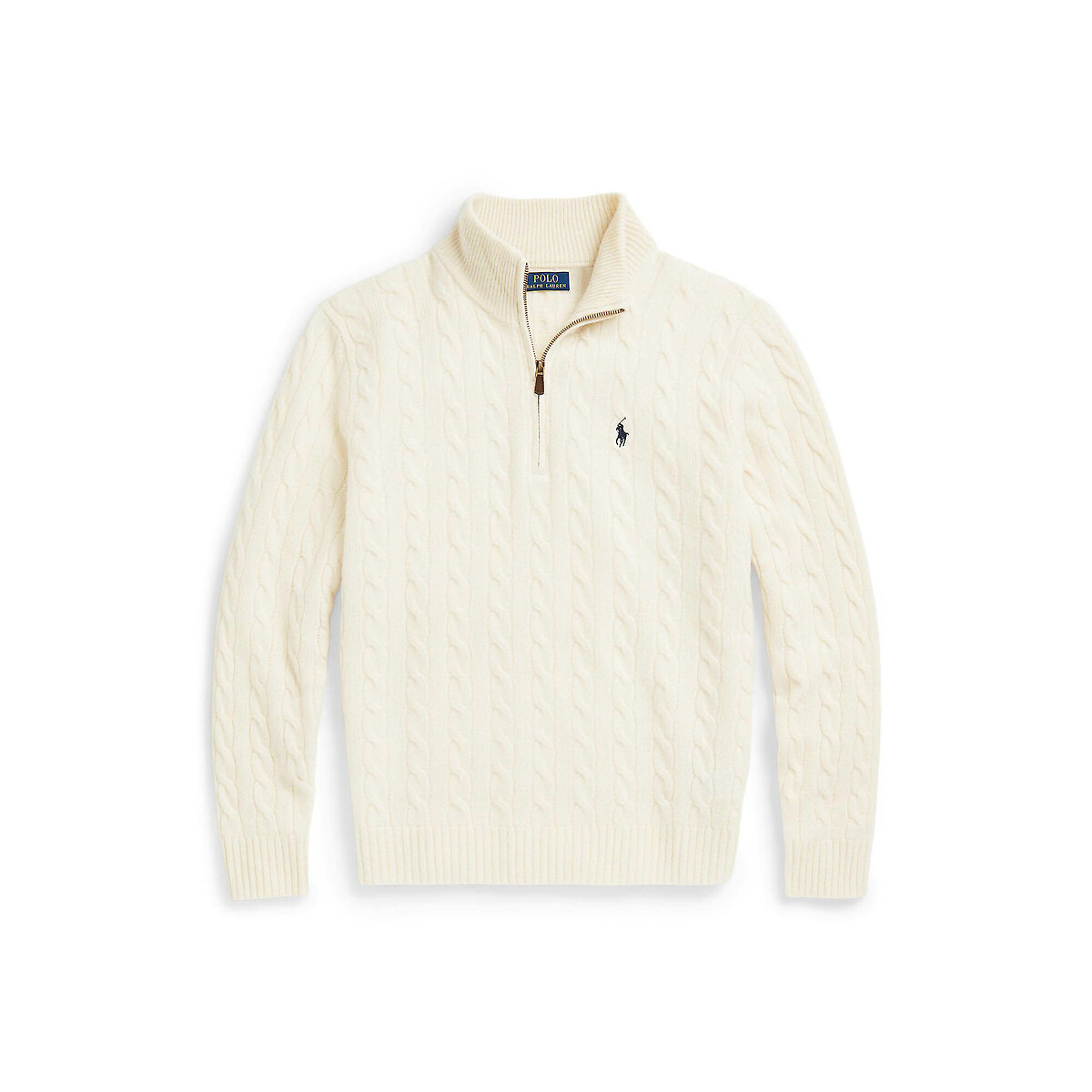 POLO RALPH LAUREN<br>Suéter com gola marinheiro em lã e cashmere