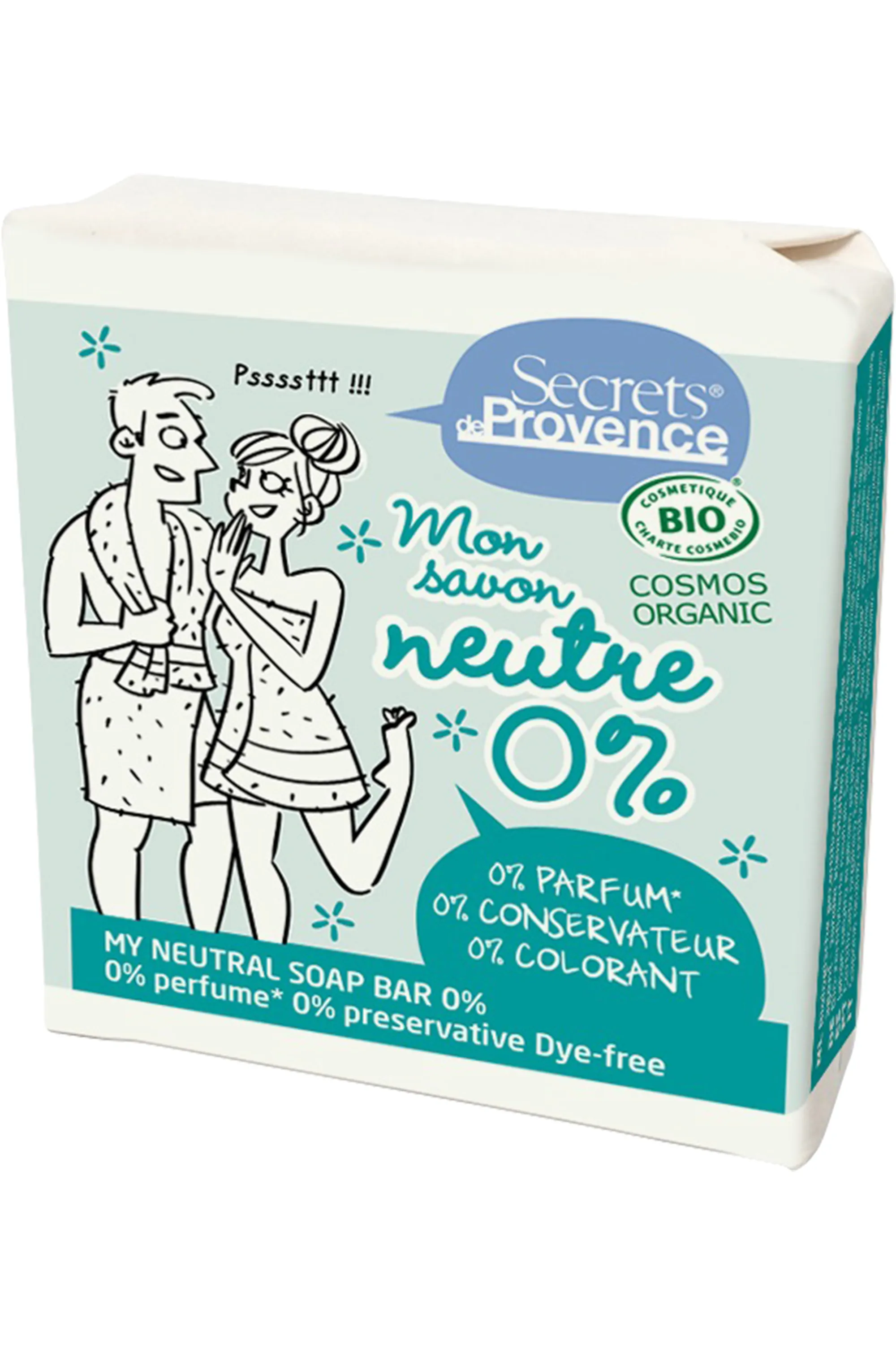 Secrets de Provence Savon neutre bio pour peaux réactives et sensibles-100 g
