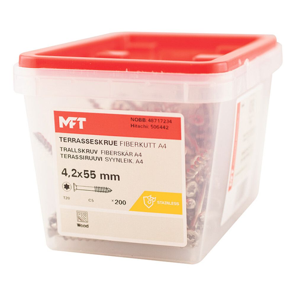 TERRASSESKRUE MFT T20 4,2X55MM A4 200STK
