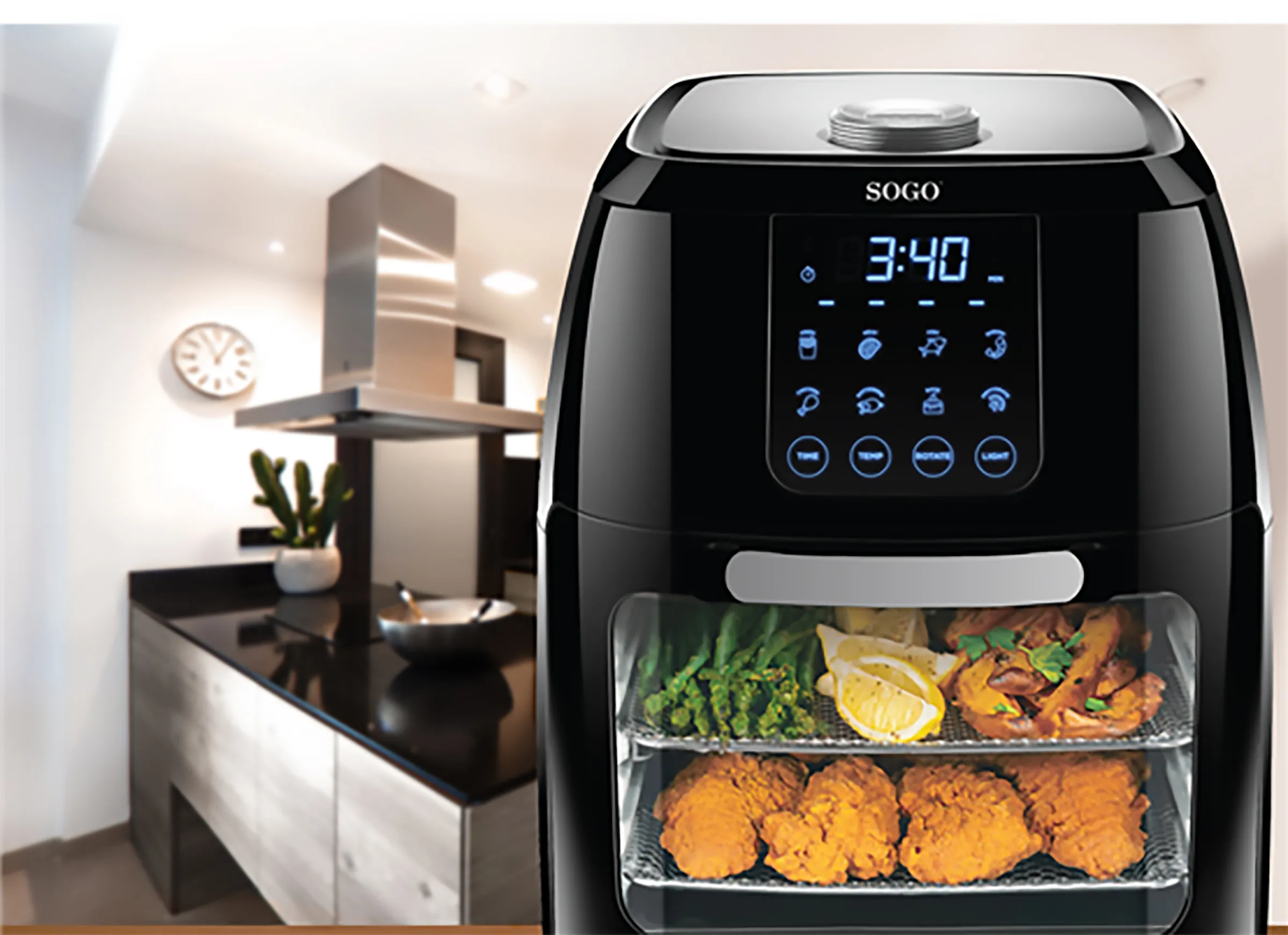 Sogo Airfryer m. rotisseri