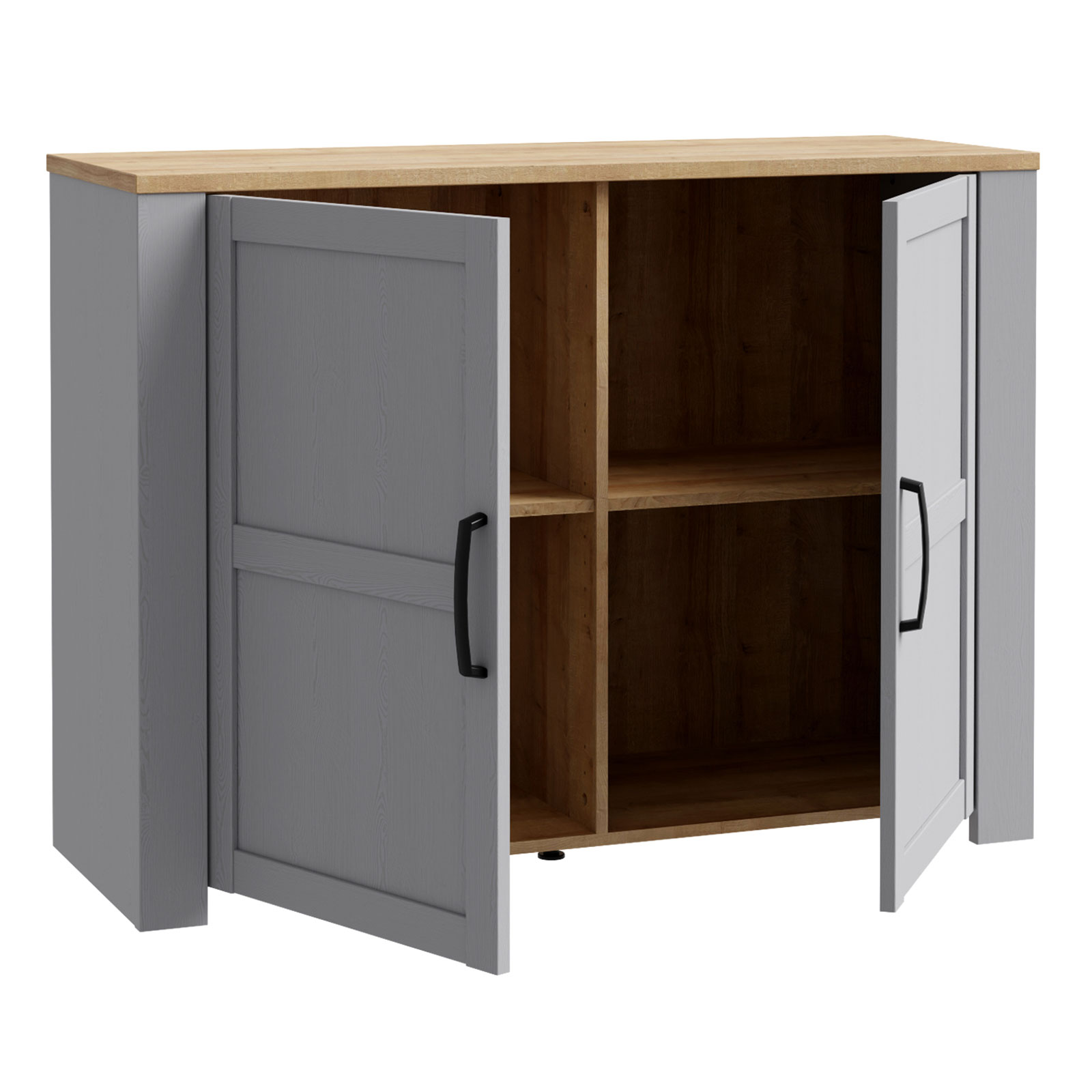 Kommode - Eiche grau - Riviera Eiche - 116 cm breit