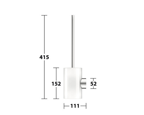 KEUCO REVA toiletborstelset, chroom/glans wit, 12864019000