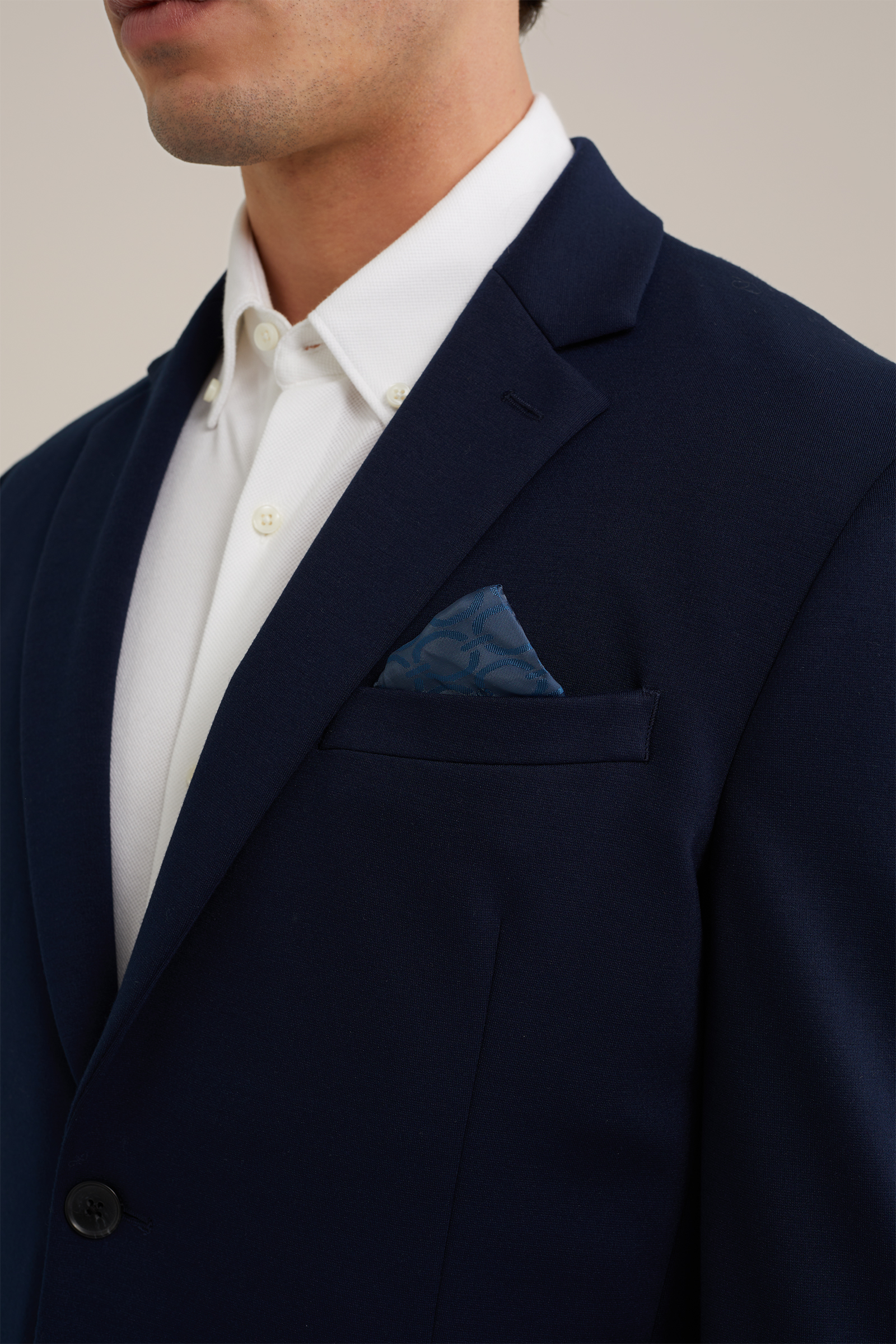 slim fit blazer Van Gils Donkerblauw