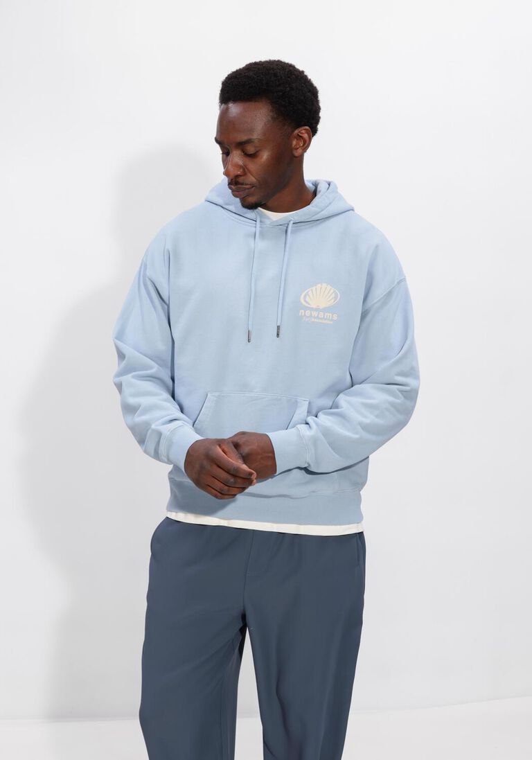lichtblauwe new amsterdam surf association sweater corporate logo hoodie baby blue
